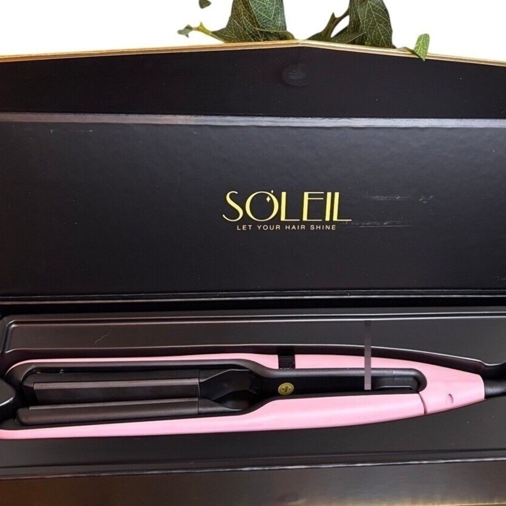 Soleil Dynamic Styler Baby Pink Ceramic Hair Straightener L10HSD-B46 450F New - Picture 2 of 6